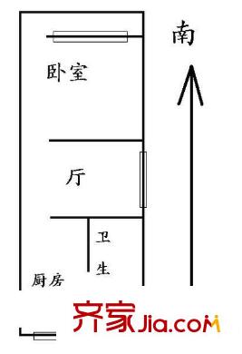 潍坊二村户型图户型图 1室1厅1卫1厨