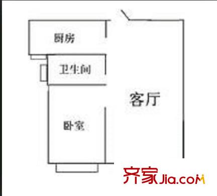 虹梅景苑户型图户型图 1室1厅1卫1厨