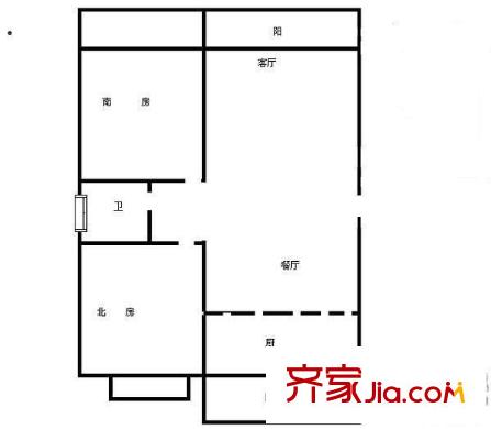 虹梅景苑户型图户型图 2室2厅1卫1厨