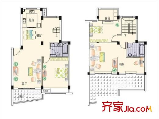 虹桥花苑 4室 户型图