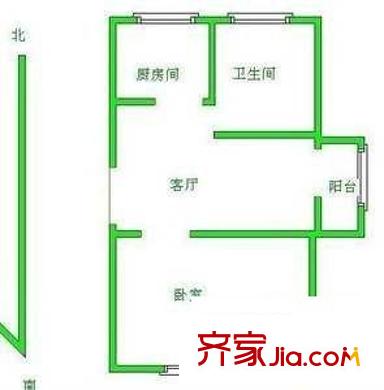 锦博苑 1室 户型图