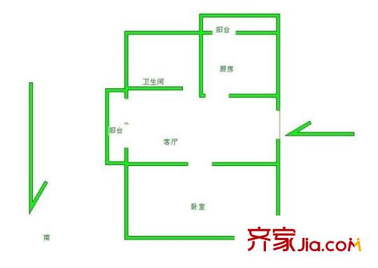 锦博苑 1室 户型图