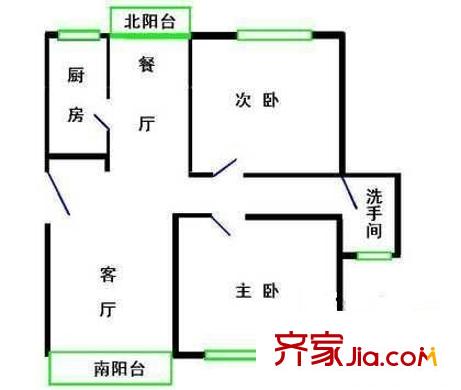 清馨苑户型图户型图 2室2厅1卫1厨