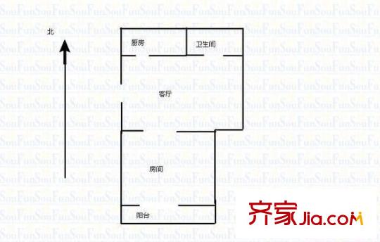 丹桂佳苑戶型圖戶型圖 1室1廳1衛(wèi)1廚