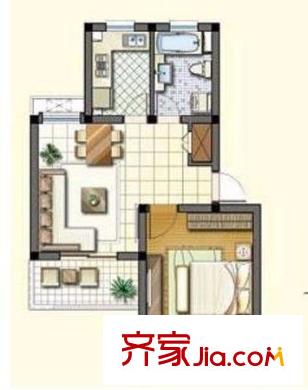 丹桂佳苑戶型圖戶型圖 1室1廳1衛(wèi)1廚