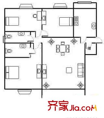 岳阳路77弄小区户型图上海 岳阳路77弄 户型图 3室2厅2卫1厨