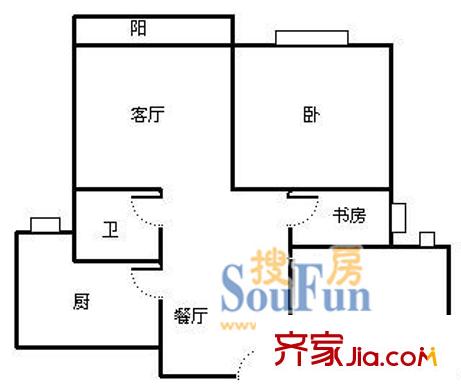 月亮灣園戶型圖上海 月亮灣(川沙) 戶型圖 3室2廳1衛(wèi)1廚