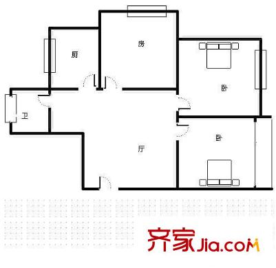 東一小區(qū)戶型圖戶型圖 3室1廳1衛(wèi)1廚