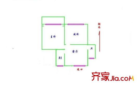 東一小區(qū)戶(hù)型圖戶(hù)型圖 2室1廳1衛(wèi)1廚