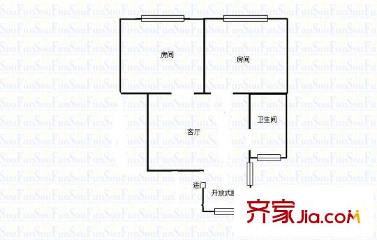 金鵬苑 2室 戶型圖