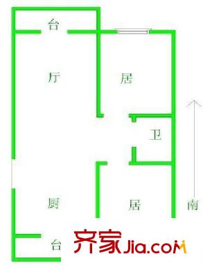 万科朗润园户型图户型图 2室2厅1卫1厨