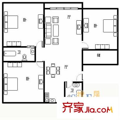上海 万源新城 户型图