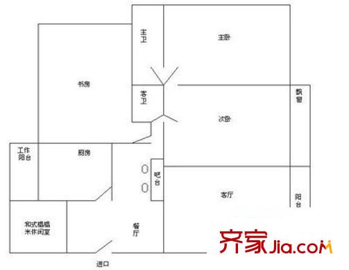 虹桥帝梵尼花园 4室 户型图