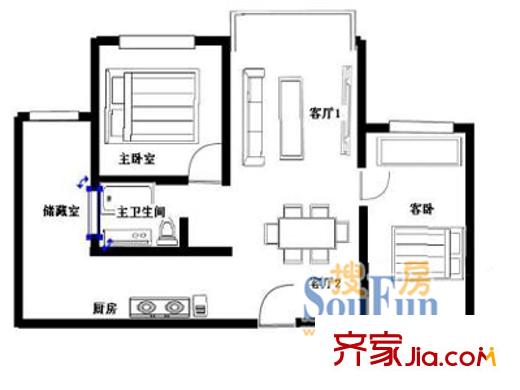 上海 越秀苑 户型图