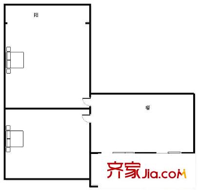 凌橋一村 2室 戶型圖