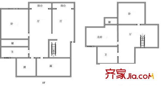 未名园 4室 户型图