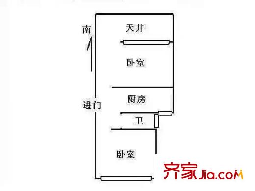 崮山小區(qū) 1室 戶型圖