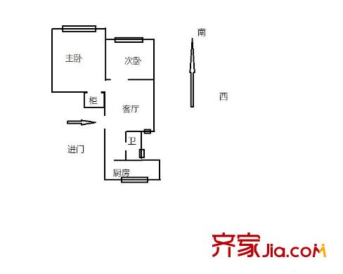 佳宝四村 0室 户型图