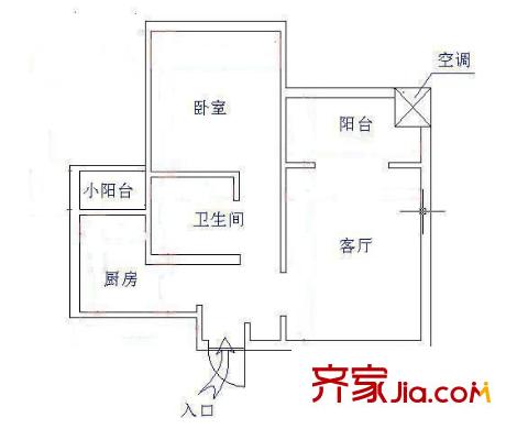 滨浦新苑三村户型图户型图 1室1厅1卫1厨