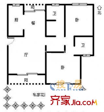 上海 名仕世家花苑 户型图