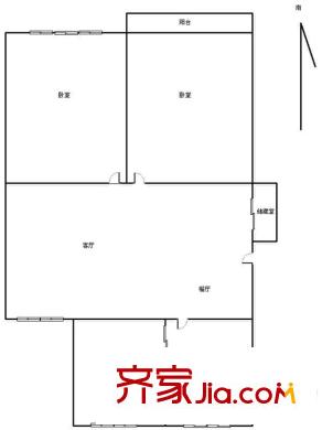 梅花路768弄小區(qū)戶型圖 戶型圖 2室1廳1衛(wèi)1廚