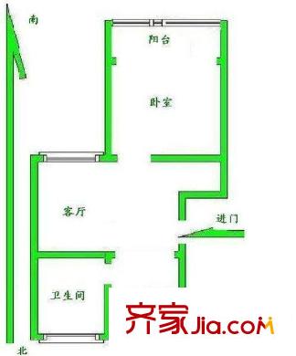 梅花路768弄小區(qū)戶型圖 戶型圖 1室1廳1衛(wèi)1廚