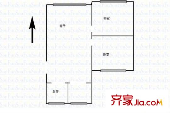 陸家嘴新景園 2室 戶型圖