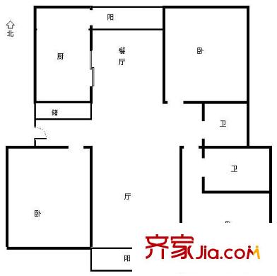 陸家嘴新景園 3室 戶型圖