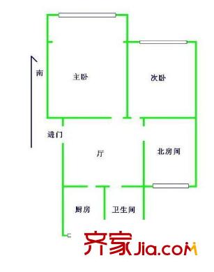 陸家嘴新景園 2室 戶型圖