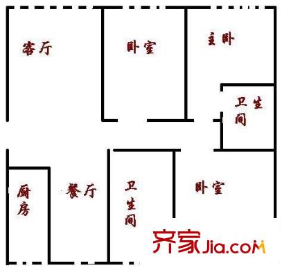 蘭沁苑 3室 戶型圖