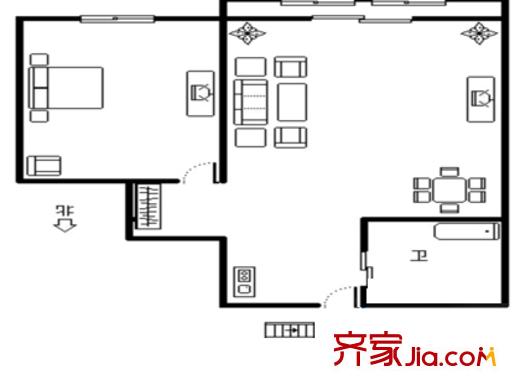上海 金橋酒店公寓 戶型圖