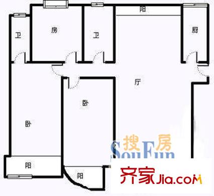 上海 新家坡园景苑 户型图
