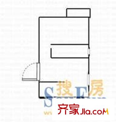 徐虹华庭户型图户型图 1室1厅1卫1厨