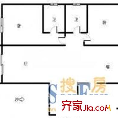 嘉丽苑 2室 户型图