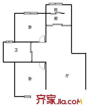 中凌東港苑 2室 戶型圖