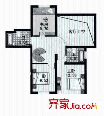 东兰兴城玉兰苑户型图4室2厅2卫1厨
