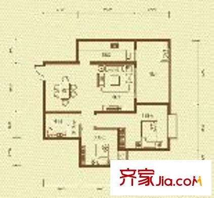 虹浦新城 2室 户型图