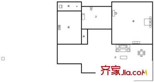 中星恬園 2室 戶型圖