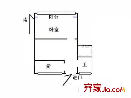 金楊四街坊 1室 戶型圖