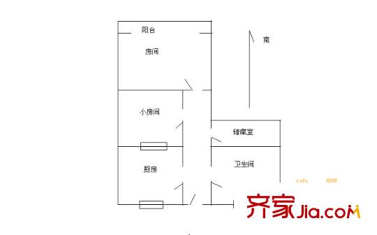  金楊四街坊2室 戶型圖