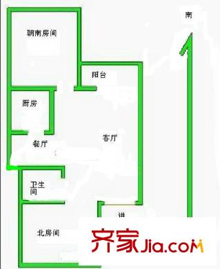 櫻花坊戶型圖戶型圖 2室2廳1衛(wèi)1廚