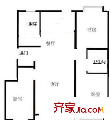 證大家園五期 3室 戶型圖
