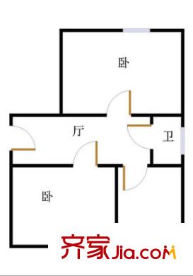 合生城邦四街坊 2室 户型图