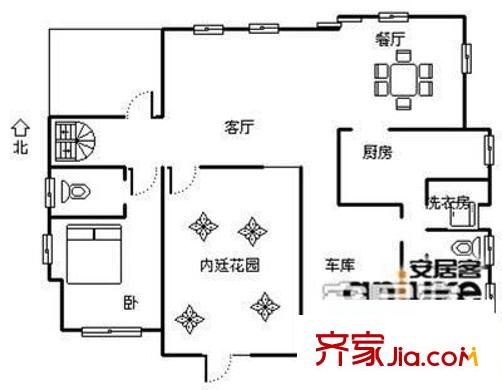 团结花苑 3室 户型图