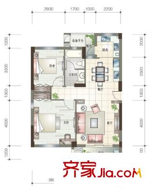 魅力之城 0室 户型图