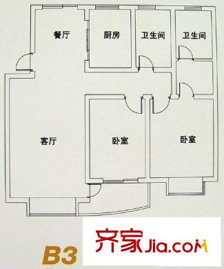 湯巷馨村 2室 戶型圖
