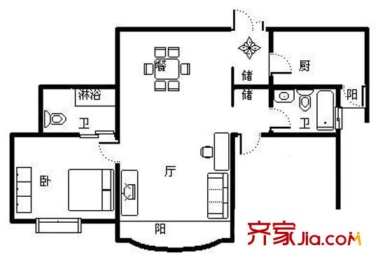 上海 龍昌苑 戶型圖