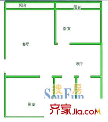 海桐小區(qū)戶型圖上海 海桐路68弄2室 戶型圖 2室2廳1衛(wèi)1廚