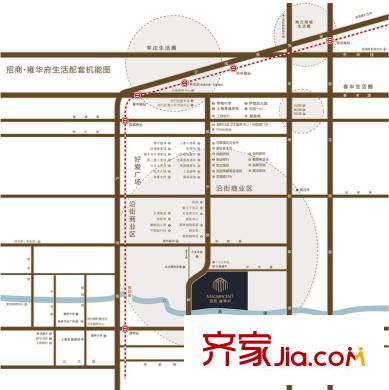 招商雍华府交通图生活配套图