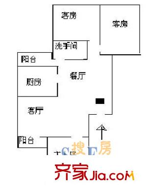 上海 华强公寓 户型图